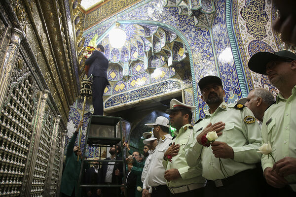 آیین گرامیداشت سالروز طوفان الاقصی با حضور کارکنان پلیس در قم