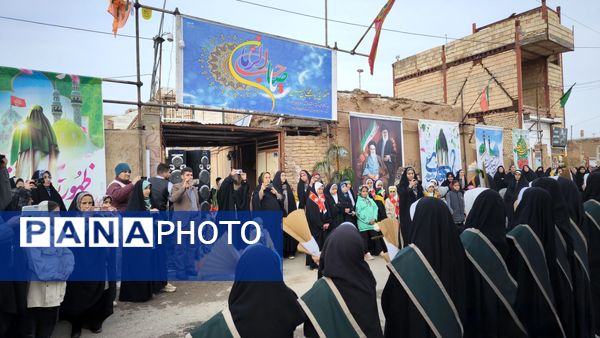 اجرای گروه سرود"هیئت دختران طوبی"در موکب های سطح شهرستان بام و صفی آباد 
