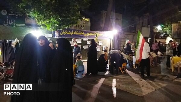 موکب بسیج دانشجویی دانشگاه فرهنگیان در نود و نهمین شب 