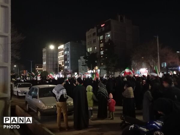 حرکت دسته عزاداری در شهرستان نیشابور