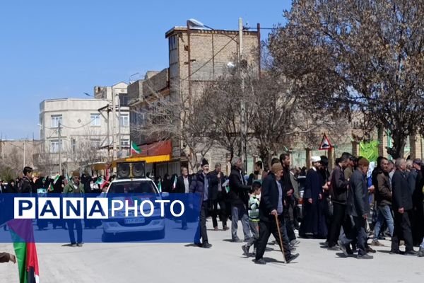 حضور پرشور مردم شهر تیتکانلو در راهپیمایی روز قدس 