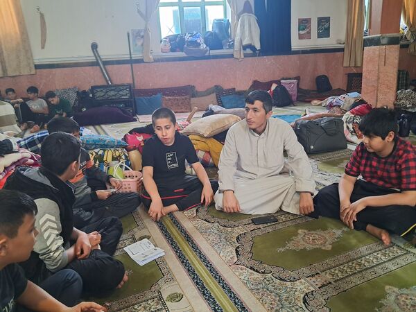مراسم اعتکاف پسران در مسجد موسی بن جعفر آشخانه 