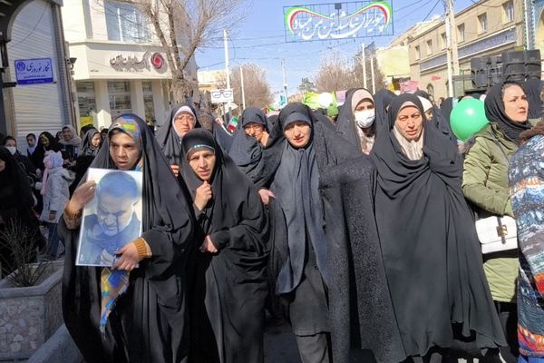 راهپیمایی ۲۲ بهمن در چهل و ششمین سالگرد پیروزی شکوهمند انقلاب اسلامی در شهرستان آباده