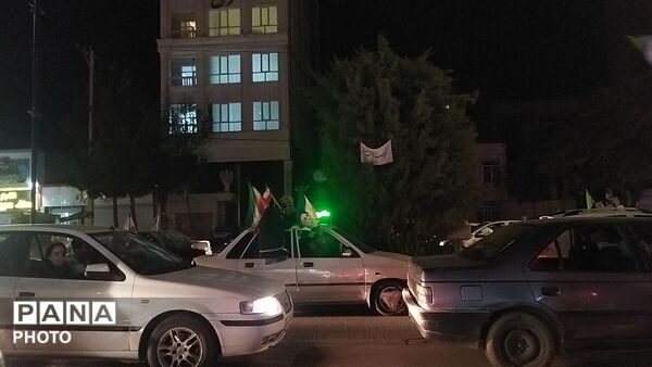 شبی پرنور در بلوار فضل نیشابور 