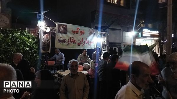  موکب سرداران مقاومت میزبان سنگربان نیشابوری برای هشتادمین شب 