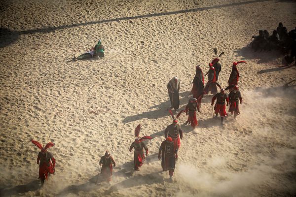 مراسم تعزیه‌خوانی در امامزاده شاه‌کرم اصفهان