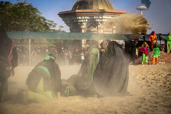 مراسم تعزیه‌خوانی در امامزاده شاه‌کرم اصفهان