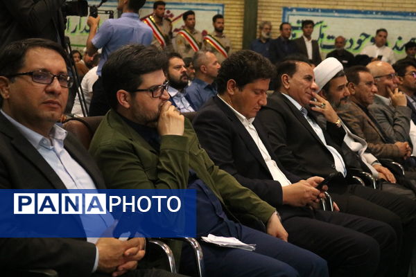 آیین افتتاحیه ورزشگاه شهید شهابی در شهرستان بافت