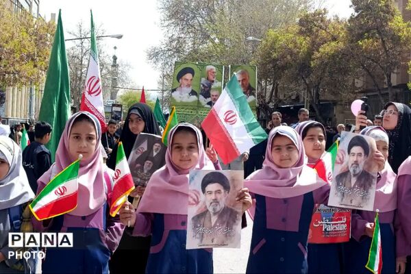 حضور دختران استهبانی به یاد دختران میناب در روز قدس