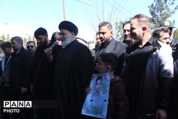 تشییع پیکر شهید سرگرد «جواد عبدی» در حملات آمریکایی - صهیونی