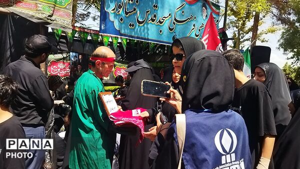 گذری بر موکب مسجد قدس در پیاده روی جاماندگان اربعین حسینی نیشابور‌ 