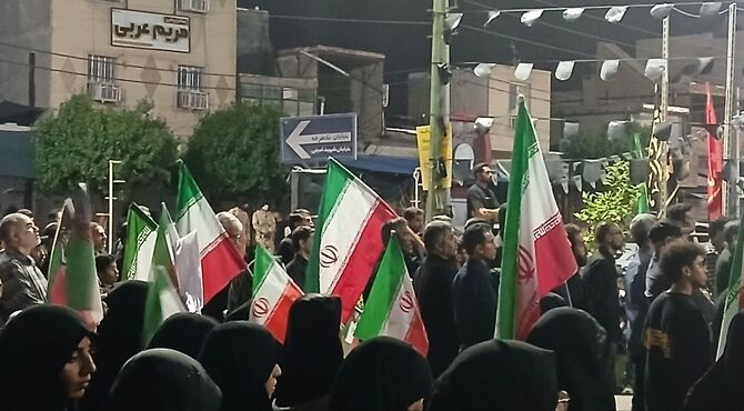 تجمع مردمی در میناب با هدف اعلام حمایت از آرمان‌های کشور