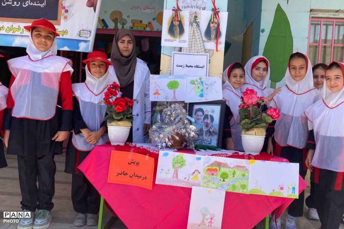 برپایی ایستگاه سلامت و انتخاب سفیران سلامت مدرسه رضوان شهرستان رباط‌کریم