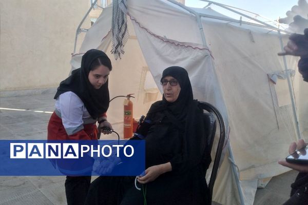 برگزاری رزمایش سراسری بسیجیان در پایگاه مسجد جامع آبسرد