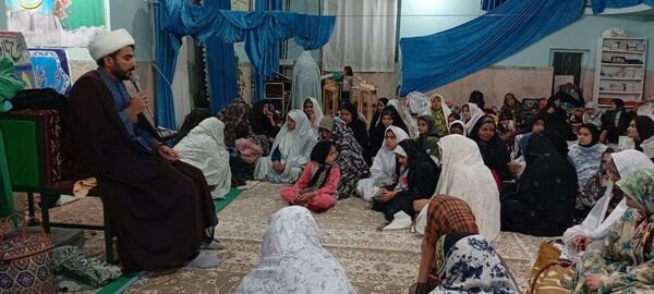 مراسم معنوی اعتکاف در مسجد جامع روستای نقاب خلیل آباد