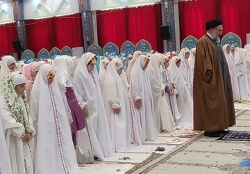 جشن تکلیف دانش‌آموزان در حسینیه چندمنظوره شهرستان چادگان