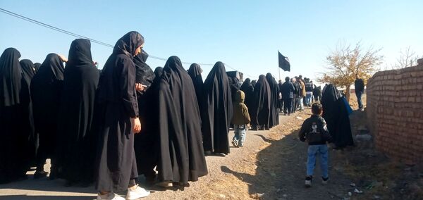 عزاداری فاطمی با حضور شهید گمنام در روستای ورجان قم