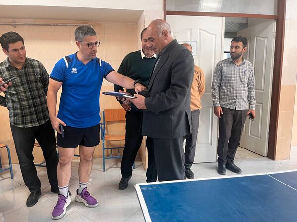 رقابت ورزشی تنیس روی میز فرهنگیان در نوخندان