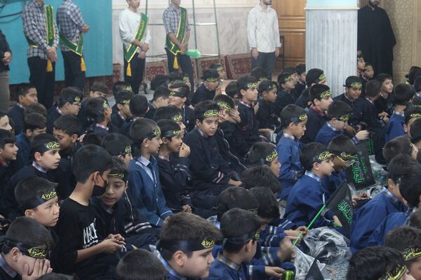 عزاداری دانش‌آموزان قم در آستان مقدس امامزاده سیدعلی(ع)