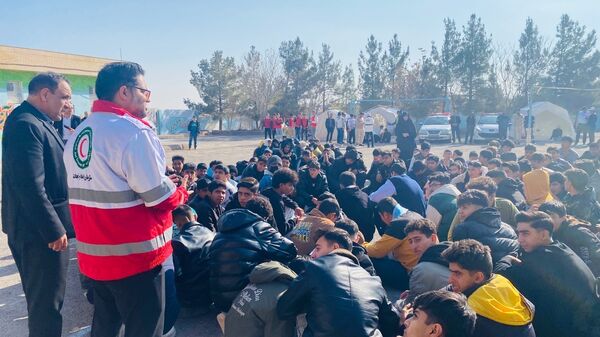 تمرین مقابله با بحران در هنرستان شهید باهنر باخرز