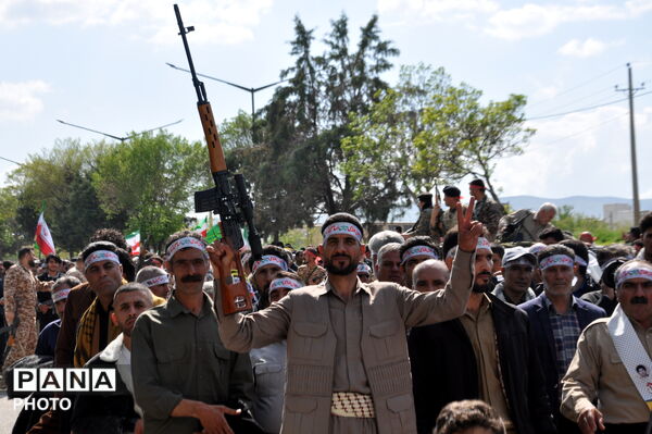 شکوه رزمایش «جانفدا برای ایران امام رضایی» در کرمانشاه