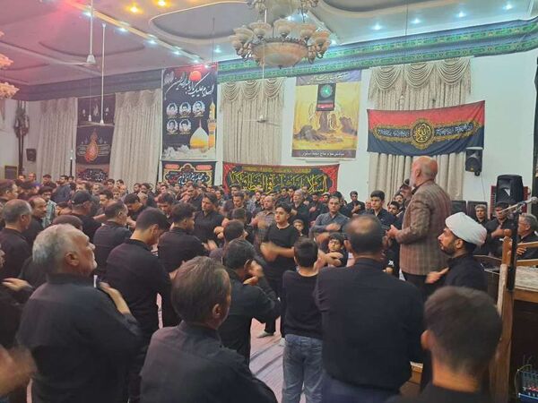 مراسم عزاداری شب هفتم ماه محرم در روستای نقاب شهرستان خلیل آباد