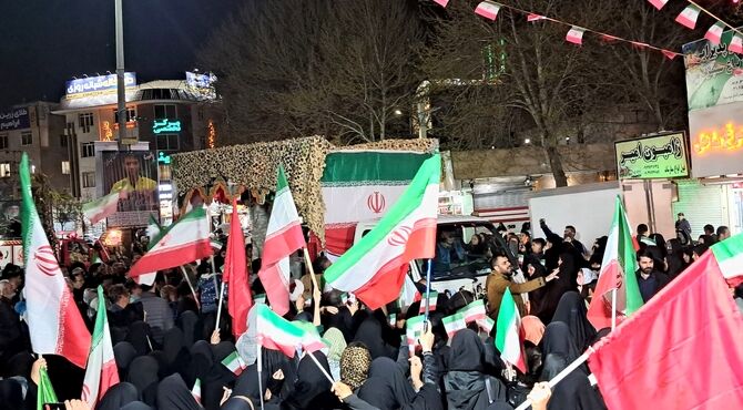 مراسم وداع شهید پاسدار مهدی تقی پور در شهرک امیریه