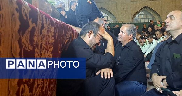 مراسم وداع با شهید امنیت هادی میرآبادی در مسجد جامع شهرستان نیشابور 