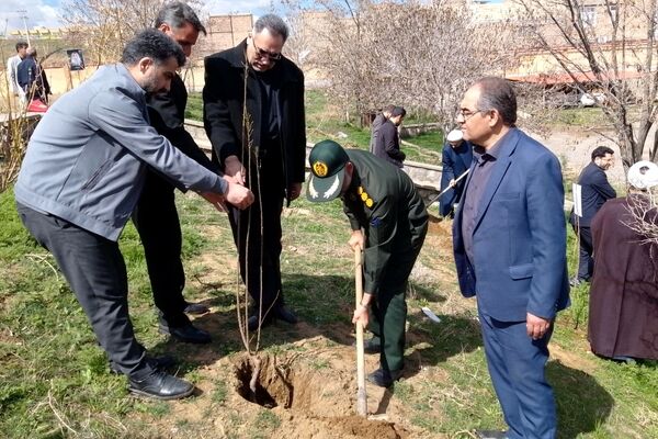 غرس نهال مثمر در کانون فرهنگی هنری شهید فهمیده مرند 