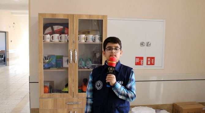 برگزاری مانور زلزله در مدرسه ائمه طاهرین(ع) شهر جعفریه قم 