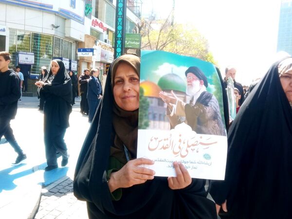 حضور پرشور مشهدی‌ها در راهپیمایی روز قدس؛ فریاد حمایت از فلسطین
