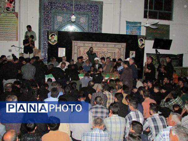 وداع با شهیدان عزیز شهر زازران در مسجد جامع شهر زازران