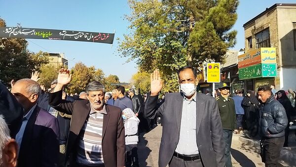 تشییع پیکر جانباز شهید علی فتح آبادی در نیشابور 