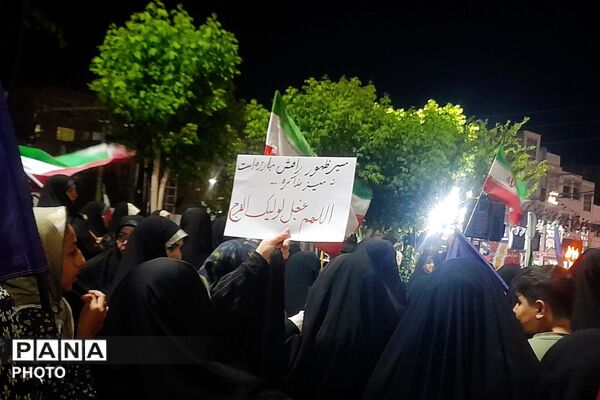  اجتماع اقتدارآمیز مردم ملارد در شب ۱۰۱ با شعار «الوعده وفا»