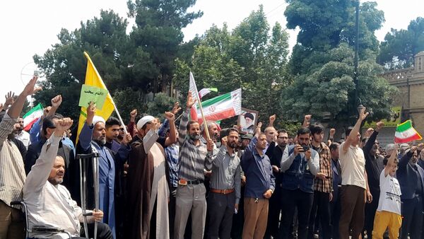  حضور بی نظیر مردن نیشابور در راهپیمایی بر علیه حمله رژیم صهیونسیتی