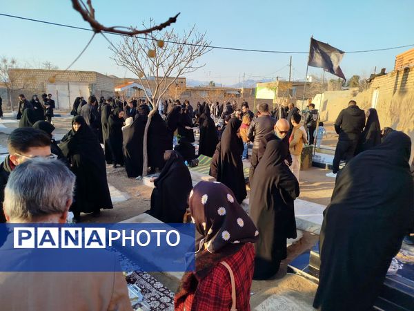 مراسم چراغ برات در قبرستان روستای فدافن