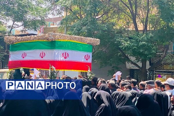 تشییع و وداع با پیکر مطهر زوج شهید سبزواری