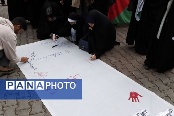 غرش خشم انقلابی دانشجویان دانشگاه آزاد مشهد علیه صهیونیسم و فریاد همبستگی با غزه