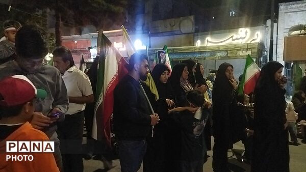پنجاه و هشتمین شب از ایستادگی مردم در خیابان های نیشابور