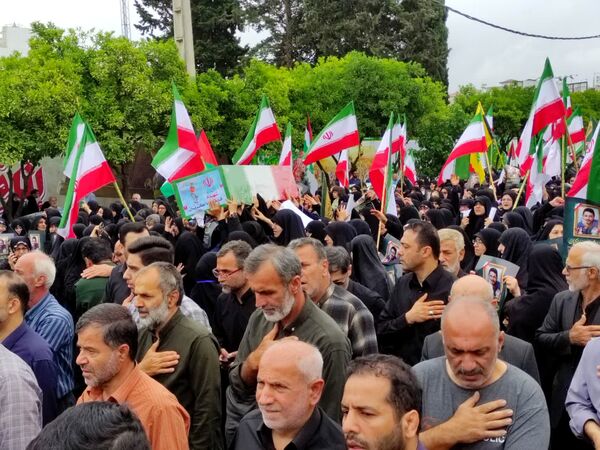 تشییع شهدای جنایت صهیونیست‌ها در بابل
