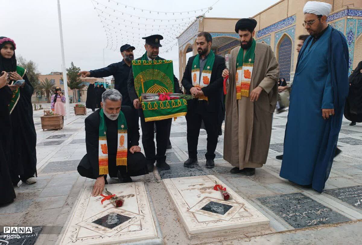 عطر رضوی بر مزار شهدا و آستان سید نصرالله پیچید
