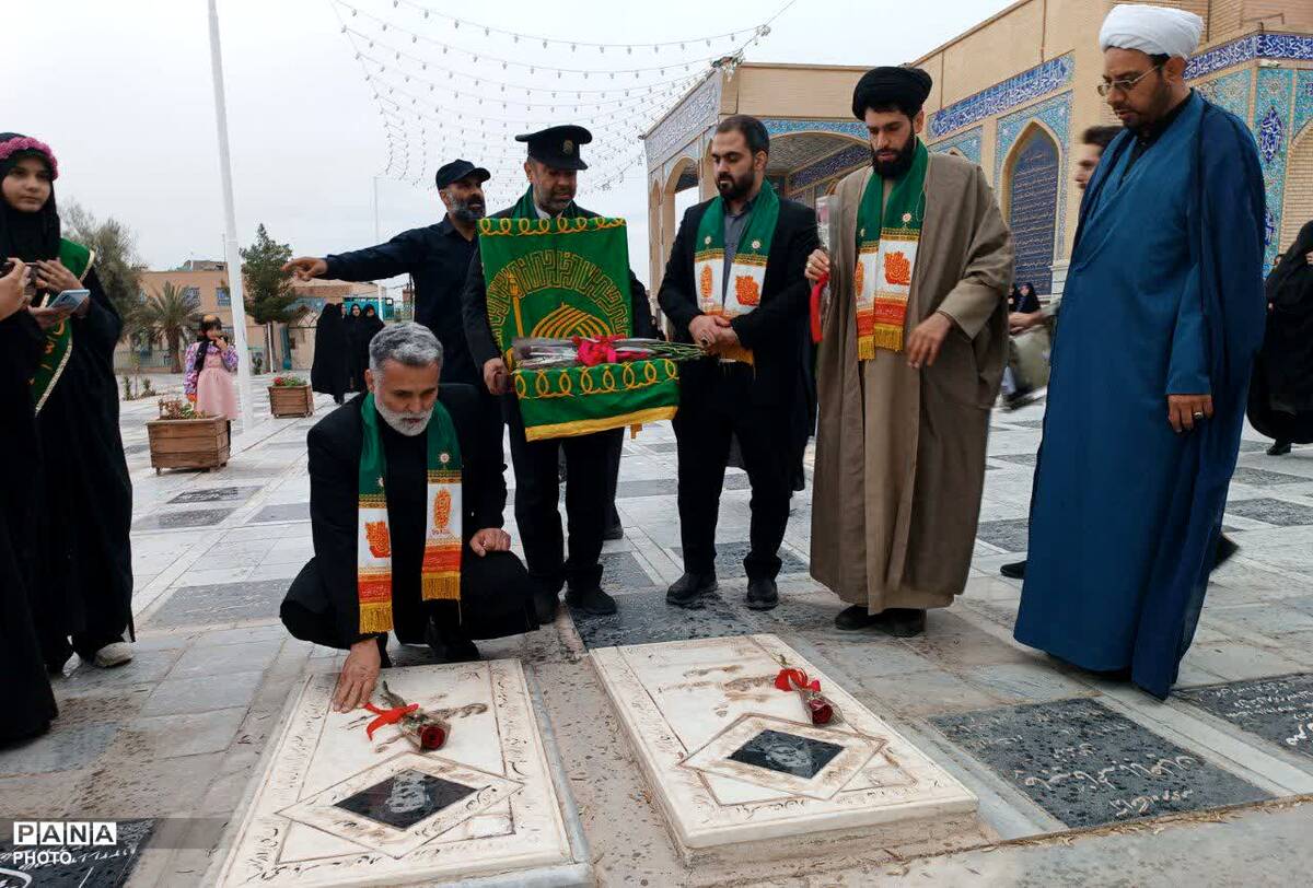 عطر رضوی بر مزار شهدا و آستان سید نصرالله پیچید