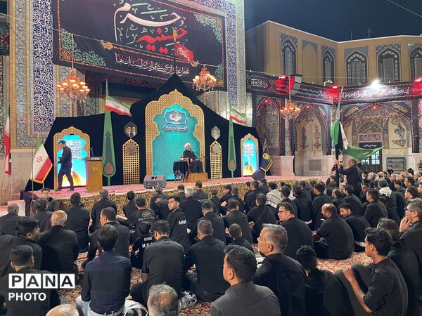 عزاداری سومین شب محرم در حریم سلطان آهو علی بن موسی الرضا(ع)