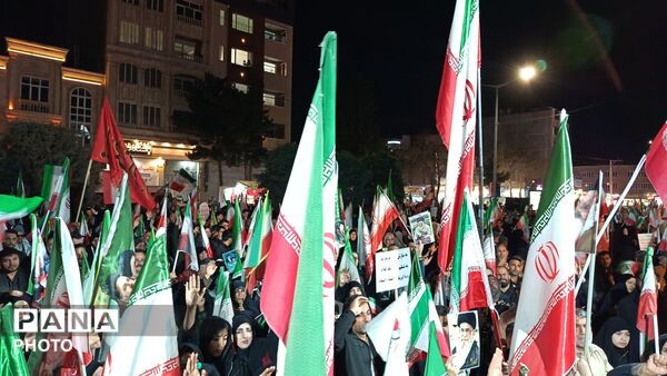 مراسم باشکوه وداع با پیکر دو شهید مطهر در نیشابور 