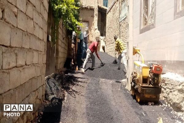 آسفالت کوچه‌های فرعی خیابان‌های شهر بار