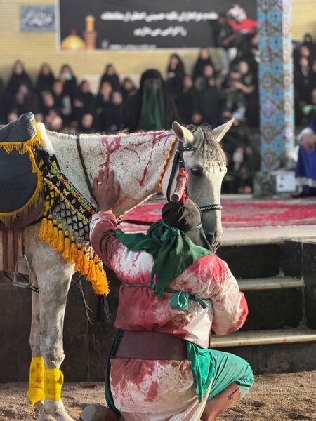 مراسم سنتی تعزیه‌خوانی در شهر ارمغان‌خانه زنجان 