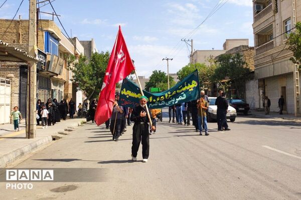 هیئت عزاداران و دسته وران در روز رحلت پیامبر اکرم (ص) و امام حسن مجتبی (ع) در شیروان 