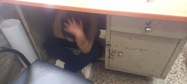 مانور زلزله در مدرسه مهندس رحمانی فرد مشهد