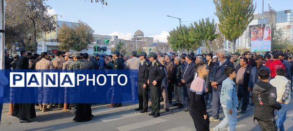 وداع با پیکر جانباز شهید، عبدالحسین خاکشور در شهرستان شیروان