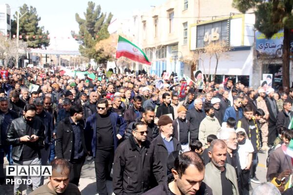 راهپیمایی پرشور مردم گرمه در روز قدس 